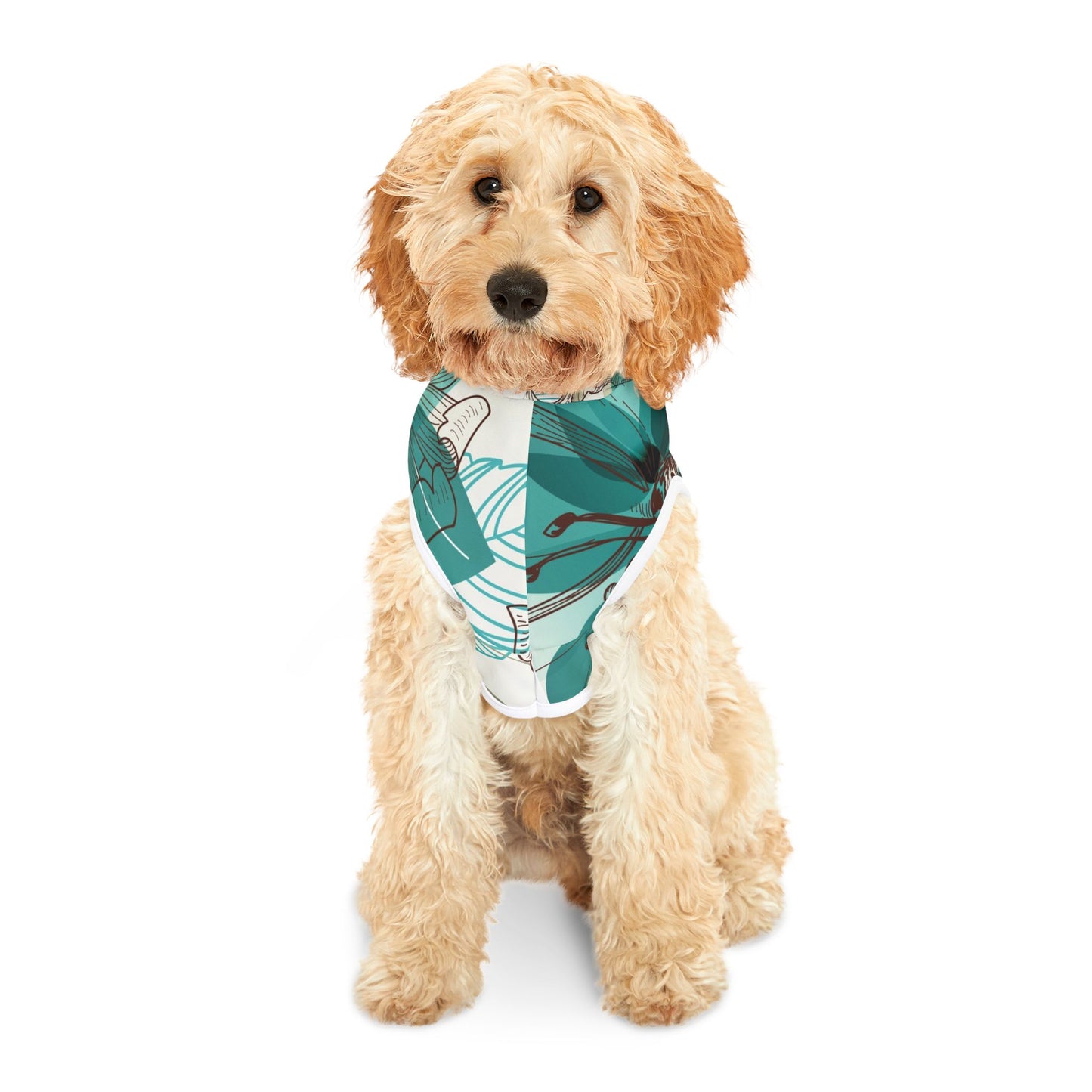 Floral Pet Hoodie, Cute Dog Hoodie, Stylish Cat Sweater, Pet Outfit for Parties, Pet Gift for Holidays, Cozy Pet Apparel