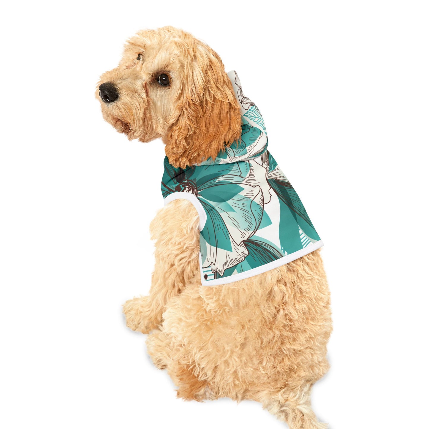 Floral Pet Hoodie, Cute Dog Hoodie, Stylish Cat Sweater, Pet Outfit for Parties, Pet Gift for Holidays, Cozy Pet Apparel