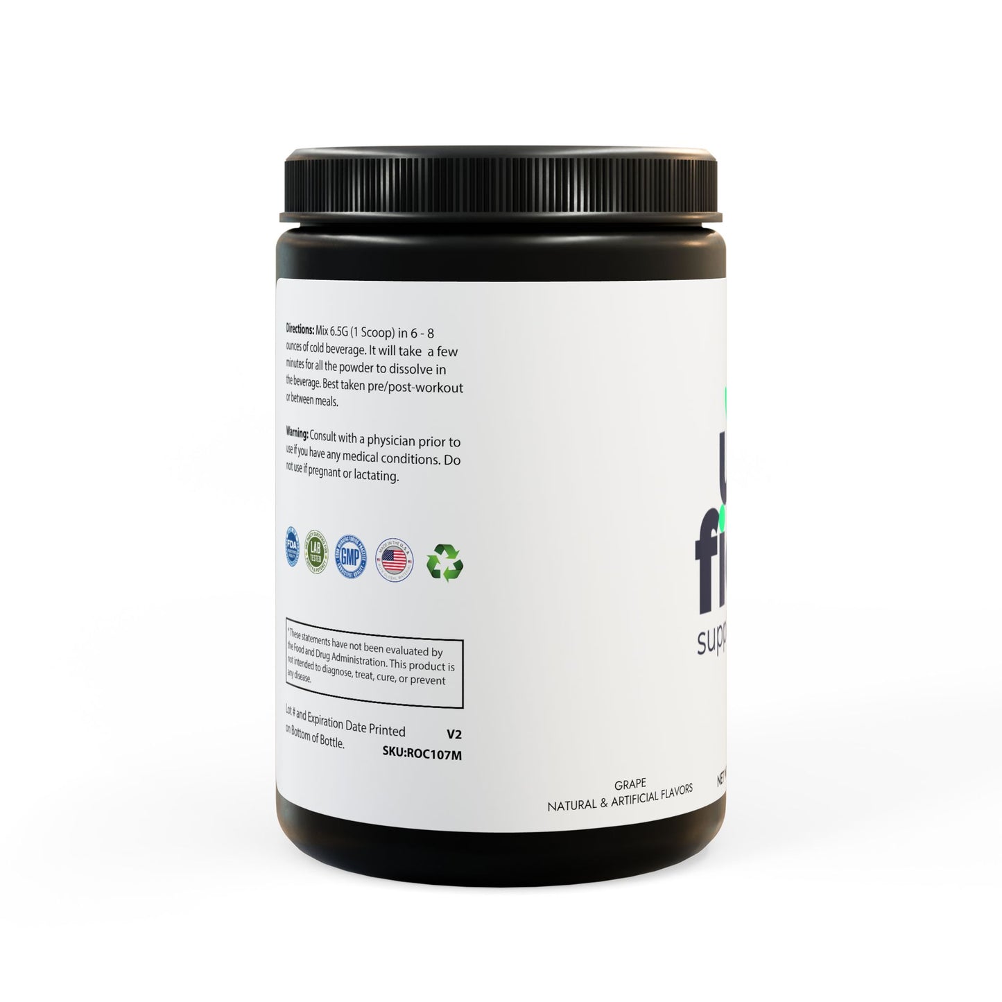 BCAA Supplement, Grape (325g, 11.46oz, 50 servings)