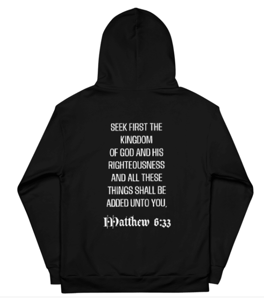 Matthew 6:33 Fear over Faith Unisex Hoodie